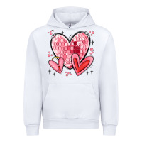 White valentines hearts Urban Hoodie - MaliasSmallBusiness