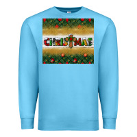 Ocean Blue Christmas with cross Premium Sweatshirt - BundleAndBundleShop