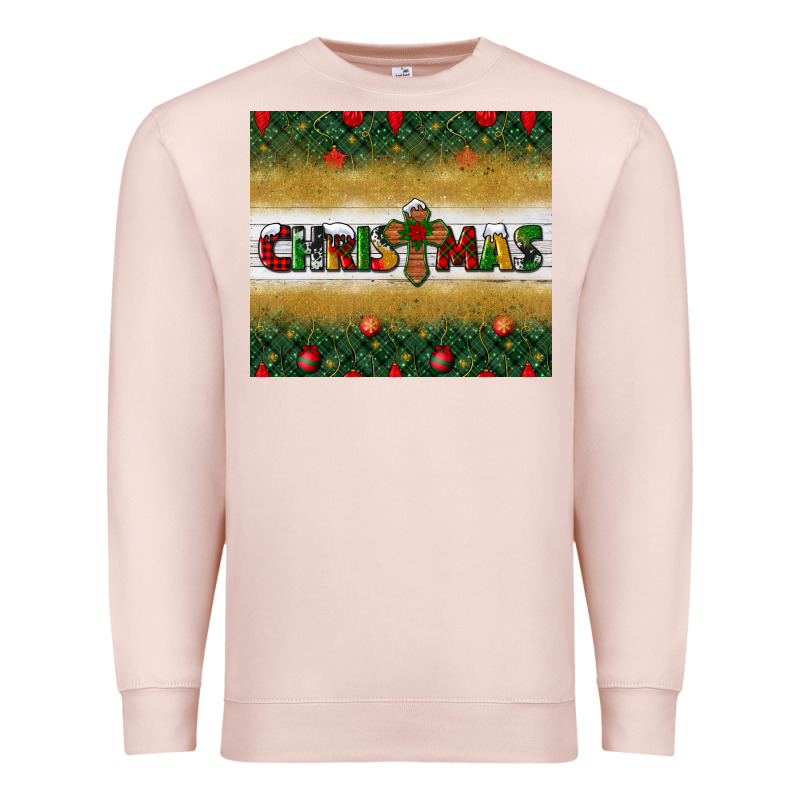 Christmas With Cross Premium Sweatshirt by BundleAndBundleShop | Teevron