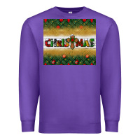 Purple Christmas with cross Premium Sweatshirt - BundleAndBundleShop