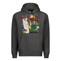 Charcoal Heather autism jesus fills my cup Premium Hoodie - MaliasSmallBusiness