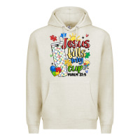 Oatmeal Heather autism jesus fills my cup Premium Hoodie - MaliasSmallBusiness