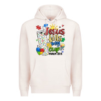 Pale Pink autism jesus fills my cup Premium Hoodie - MaliasSmallBusiness