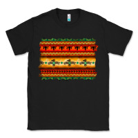 Black bullskull thunderbird aztec pattern warm colors Classic Tee - BarkalooDesign