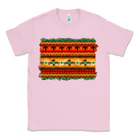 Bubblegum Pink bullskull thunderbird aztec pattern warm colors Classic Tee - BarkalooDesign
