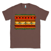 Chestnut bullskull thunderbird aztec pattern warm colors Classic Tee - BarkalooDesign