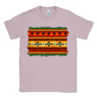 Lilac bullskull thunderbird aztec pattern warm colors Classic Tee - BarkalooDesign