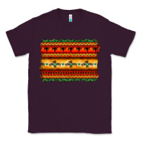 Plum bullskull thunderbird aztec pattern warm colors Classic Tee - BarkalooDesign