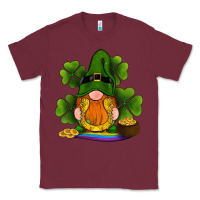 Burgundy st patricks day gnomes shamrock gold horseshoes rainbow Classic Tee - RanaPortraitStore