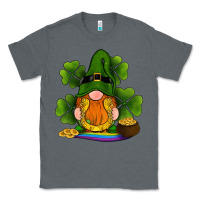 Charcoal Heather st patricks day gnomes shamrock gold horseshoes rainbow Classic Tee - RanaPortraitStore