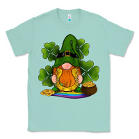 Seafoam st patricks day gnomes shamrock gold horseshoes rainbow Classic Tee - RanaPortraitStore