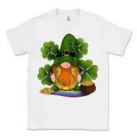 White st patricks day gnomes shamrock gold horseshoes rainbow Classic Tee - RanaPortraitStore