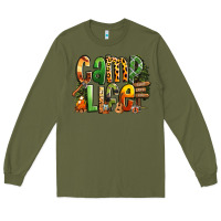 Army Green camp life Long Sleeve Tee - RanaPortraitStore
