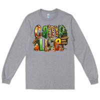 Heather Grey camp life Long Sleeve Tee - RanaPortraitStore