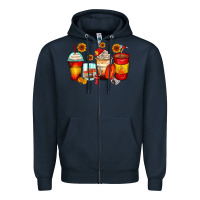 Navy firefighter coffee cups Zipper Hoodie - Zillion Design Studio