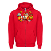 Red firefighter coffee cups Zipper Hoodie - Zillion Design Studio