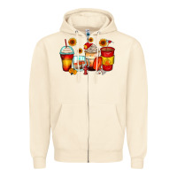 Sandshell firefighter coffee cups Zipper Hoodie - Zillion Design Studio