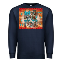 Navy just a girl who loves jesus Premium Sweatshirt - JahusDesignShop