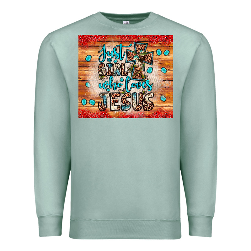 Just A Girl Who Loves Jesus Premium Sweatshirt by JahusDesignShop | Teevron