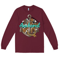 Burgundy anchored hebrews 6 19 Long Sleeve Tee - texasbilliewilder