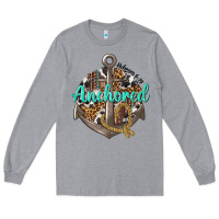 Heather Grey anchored hebrews 6 19 Long Sleeve Tee - texasbilliewilder