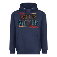 Navy hey batter batter batter Heavyweight Hoodie - CowhideDigitalArt