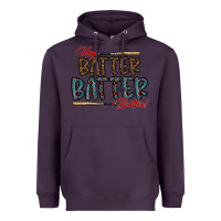 Plum hey batter batter batter Heavyweight Hoodie - CowhideDigitalArt