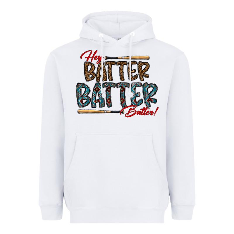 Hey Batter Batter Batter Heavyweight Hoodie by CowhideDigitalArt | Teevron