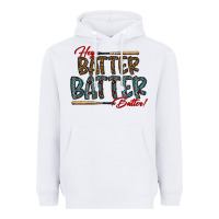 White hey batter batter batter Heavyweight Hoodie - CowhideDigitalArt