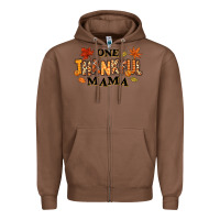 Chestnut one thankful mama Zipper Hoodie - texasbilliewilder