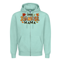 Seafoam one thankful mama Zipper Hoodie - texasbilliewilder