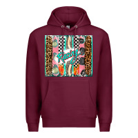 Burgundy racing brushstroke Premium Hoodie - AdoDesignShop