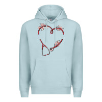 Blue Mist custom heart stethoscope Premium Hoodie - MaliasSmallBusiness