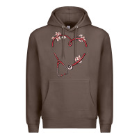 Coffee custom heart stethoscope Premium Hoodie - MaliasSmallBusiness