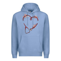 Colony Blue custom heart stethoscope Premium Hoodie - MaliasSmallBusiness