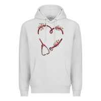 Dove Grey custom heart stethoscope Premium Hoodie - MaliasSmallBusiness