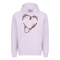 Lilac custom heart stethoscope Premium Hoodie - MaliasSmallBusiness