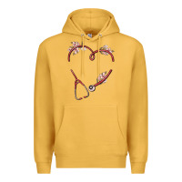 Mustard custom heart stethoscope Premium Hoodie - MaliasSmallBusiness