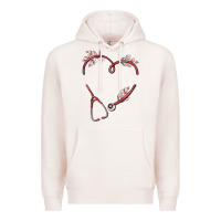 Pale Pink custom heart stethoscope Premium Hoodie - MaliasSmallBusiness