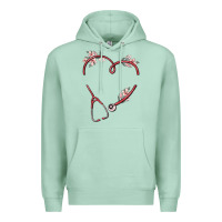 Seafoam custom heart stethoscope Premium Hoodie - MaliasSmallBusiness