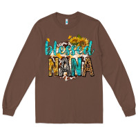 Chestnut blessed nana with sunflowers Long Sleeve Tee - texasbilliewilder