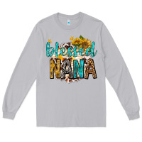 Moon Dust blessed nana with sunflowers Long Sleeve Tee - texasbilliewilder