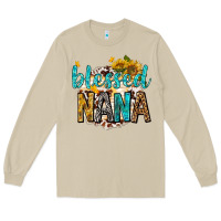 Mushroom blessed nana with sunflowers Long Sleeve Tee - texasbilliewilder