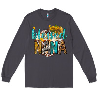 Smoke blessed nana with sunflowers Long Sleeve Tee - texasbilliewilder