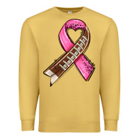 Antique Gold breast cancer sport ribbons Premium Sweatshirt - AdoDesignShop