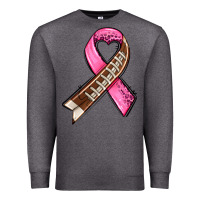 Charcoal Heather breast cancer sport ribbons Premium Sweatshirt - AdoDesignShop