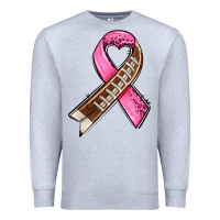Heather Grey breast cancer sport ribbons Premium Sweatshirt - AdoDesignShop