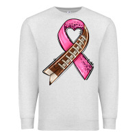 Oatmeal Heather breast cancer sport ribbons Premium Sweatshirt - AdoDesignShop