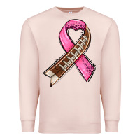 Pale Pink breast cancer sport ribbons Premium Sweatshirt - AdoDesignShop