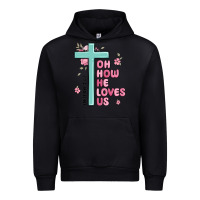 Black oh how he loves us ephesians 2 4 8 Urban Hoodie - MaliasSmallBusiness